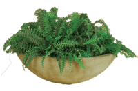 Thumbnail for Shallow Bowl Cast Stone Outdoor Garden Planter Planter Tuscan 