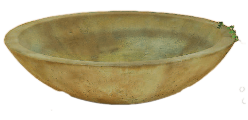 Shallow Bowl Cast Stone Outdoor Garden Planter Planter Tuscan 