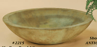 Thumbnail for Shallow Bowl Cast Stone Outdoor Garden Planter Planter Tuscan 