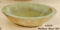 Thumbnail for Shallow Bowl Cast Stone Outdoor Garden Planter Planter Tuscan 