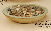 Thumbnail for Shallow Bowl Cast Stone Outdoor Garden Planter Planter Tuscan 