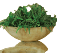 Thumbnail for Shallow Bowl with Base Cast Stone Outdoor Garden Planter Planter Tuscan 