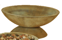 Thumbnail for Shallow Bowl with Base Cast Stone Outdoor Garden Planter Planter Tuscan 