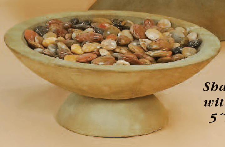 Shallow Bowl with Base Cast Stone Outdoor Garden Planter Planter Tuscan 