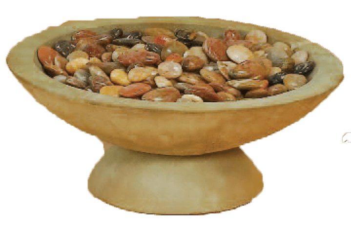 Shallow Bowl with Base Cast Stone Outdoor Garden Planter Planter Tuscan 