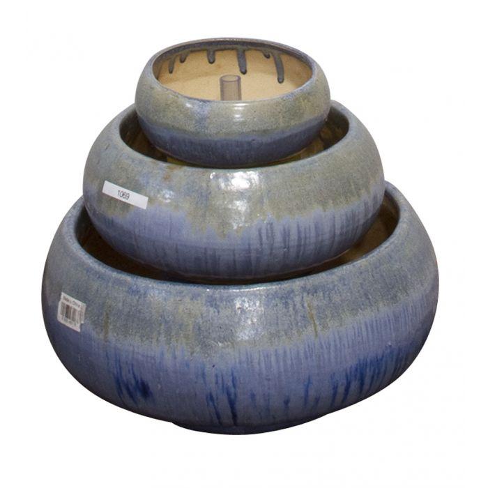 One of a Kind FNT2223 Ceramic Vase Complete Fountain Kit Vase Fountain Blue Thumb 