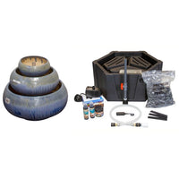 Thumbnail for One of a Kind FNT2223 Ceramic Vase Complete Fountain Kit Vase Fountain Blue Thumb 