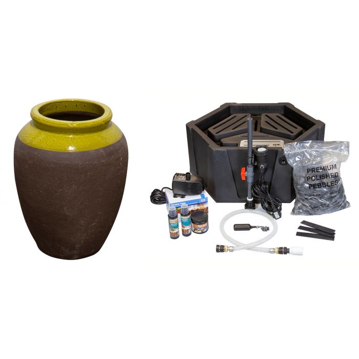 Oil Jar FNT2257 Ceramic Vase Complete Fountain Kit Vase Fountain Blue Thumb 