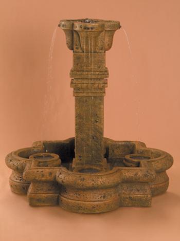 Plinth Column Fountain, Small Fountain Fiore Stone 
