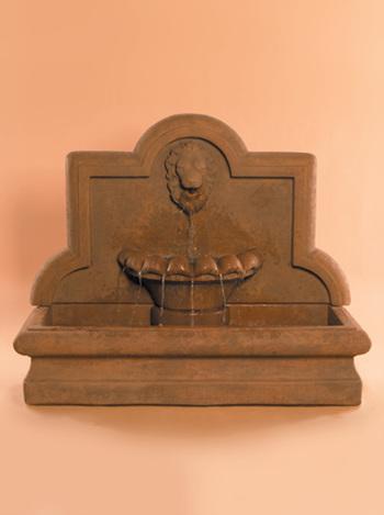Lion Wall Fountain, Large Fountain Fiore Stone 
