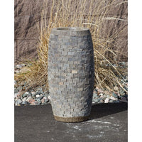 Thumbnail for Stoned Urn FNT2337 Ceramic Vase Complete Fountain Kit Vase Fountain Blue Thumb 