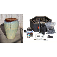 Thumbnail for Tuscany FNT2357 Ceramic Triple Vase Complete Fountain Kit Vase Fountain Blue Thumb 
