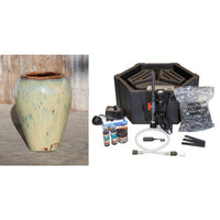 Thumbnail for Tuscany FNT2372 Ceramic Triple Vase Complete Fountain Kit Vase Fountain Blue Thumb 