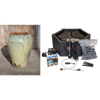 Thumbnail for Tuscany FNT2373 Ceramic Triple Vase Complete Fountain Kit Vase Fountain Blue Thumb 