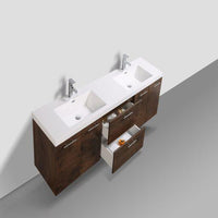 Thumbnail for Eviva Luxury 84 inch bathroom vanity with integrated acrylic sinks Vanity Eviva 