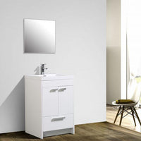 Thumbnail for Eviva Lugano 24″ Modern Bathroom Vanity w/ White Integrated Top Vanity Eviva 