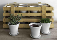 Thumbnail for Campania International Glazed Terra Cotta Audrey Planter Crate Urn/Planter Campania International Linen White 