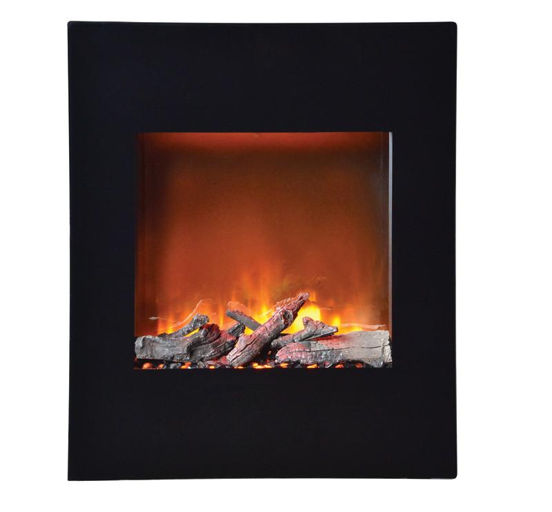 Amantii ZECL electric fireplace with blk surround, 11 pce. log set & Ice media Electric Fireplace Amantii 