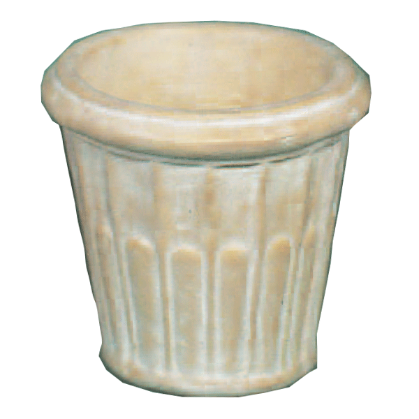 Fluted Pot Cast Stone Outdoor Garden Planter Planter Tuscan 
