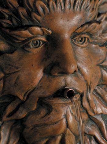 Green Man Wall Fountain Fountain Fiore Stone 