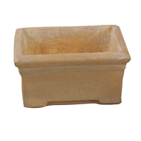 Thumbnail for Low Footed Square Pot Cast Stone Outdoor Garden Planter Planter Tuscan 