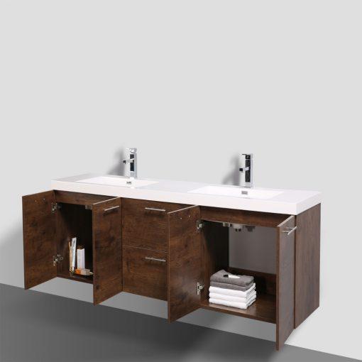 Eviva Luxury 84 inch bathroom vanity with integrated acrylic sinks Vanity Eviva 