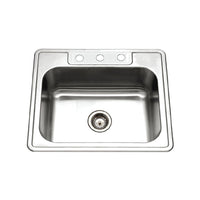 Thumbnail for Houzer Glowtone Series Topmount Stainless Steel Kitchen Sink, 8-Inch Deep Kitchen Sink - Topmount Houzer 