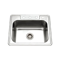Thumbnail for Houzer Glowtone Series Topmount Stainless Steel Bowl Kitchen Sink, 8-Inch Deep Kitchen Sink - Topmount Houzer 
