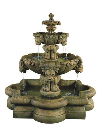 Courtyard Lion Fountain Fountain Fiore Stone 