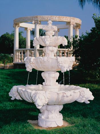 Lion Fountain, Extra Large Fountain Fiore Stone 