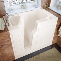 Thumbnail for MediTub 2646LBA Walk-In 26 x 46 Left Drain Biscuit Air Jetted Walk-In Bathtub Walk In Tubs MediTub 