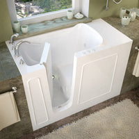 Thumbnail for MediTub 2653LWH Walk-In 26 x 53 Left Drain White Whirlpool Jetted Walk-In Bathtub Walk In Tubs MediTub 