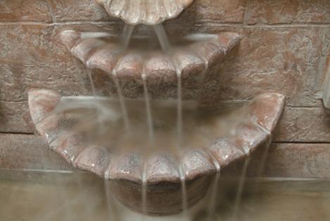 Shell Wall Fountain, Large Fountain Fiore Stone 