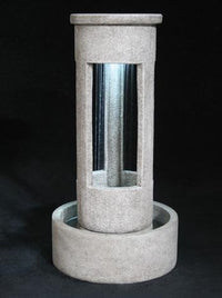 Thumbnail for Cylinder Rain Fountain with Basin Fountain Fiore Stone 