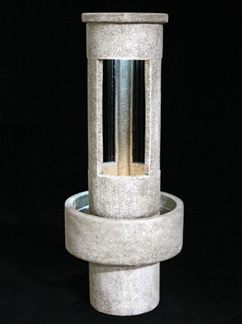 Cylinder Rain Fountain Tall Fountain Fiore Stone 