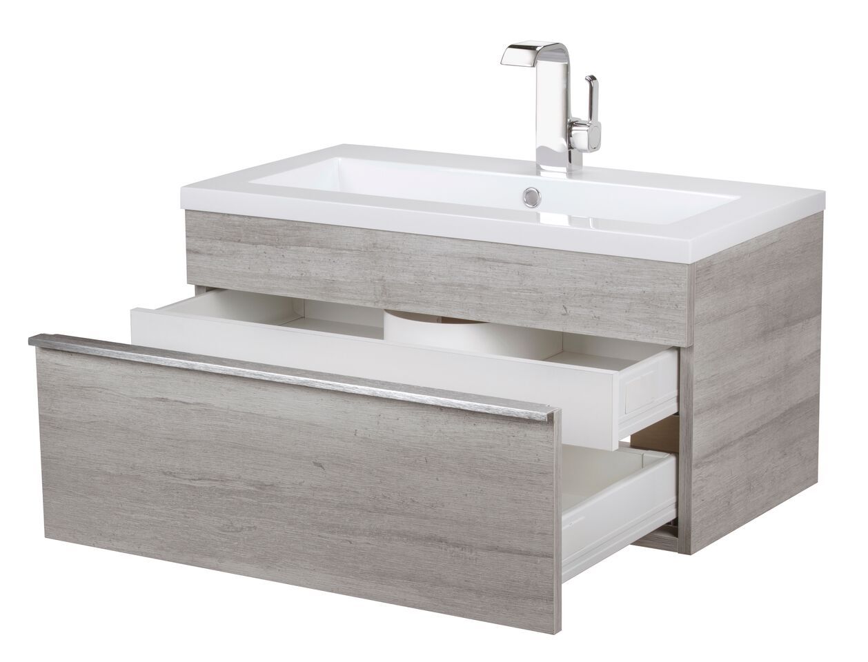 Trough Collection 42" Wall Mount Modern Bathroom Vanity - Soho By Cutler Tuscan Basins 
