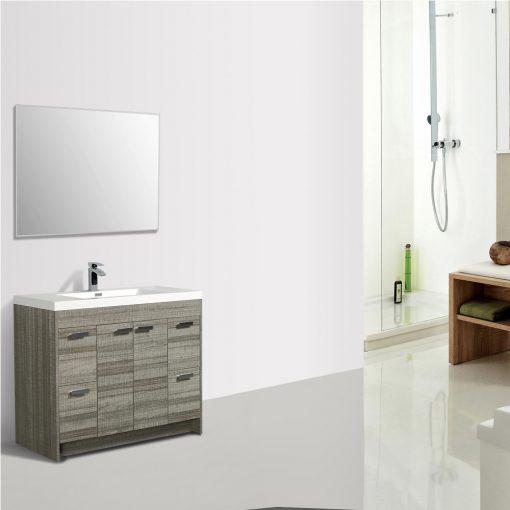 Eviva Lugano 48″ Modern Bathroom Vanity w/ White Integrated Top Vanity Eviva 