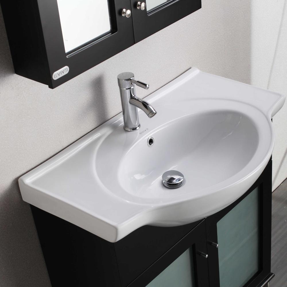 Eviva Tux® 30″ Transitional Bathroom Vanity with Integrated Porcelain Sink Vanity Eviva 