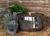 Thumbnail for Campania International Glazed Pottery Scandia Fountain - S/1 Fountain Campania International Metallic Large 