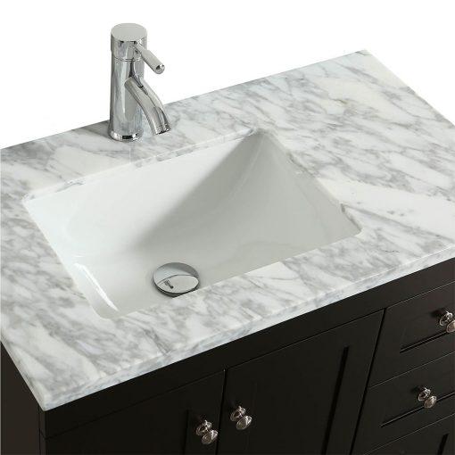 Eviva Happy 30″ x 18″ Transitional Bathroom Vanity w/ White Carrara Top Vanity Eviva 