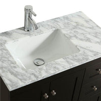 Thumbnail for Eviva Happy 30″ x 18″ Transitional Bathroom Vanity w/ White Carrara Top Vanity Eviva 