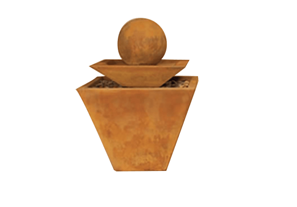 Two Tier Tapered Square Outdoor Cast Stone Garden Fountain Fountain Tuscan 