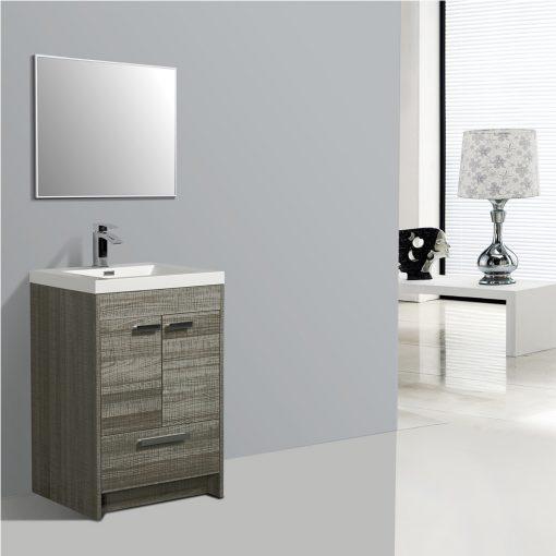 Eviva Lugano 24″ Modern Bathroom Vanity w/ White Integrated Top Vanity Eviva 