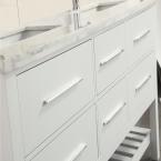 Thumbnail for Eviva Natalie F.® 72″ Bathroom Vanity with White Carrera Marble Counter-top & Double Porcelain Sinks Bathroom Vanity Eviva 