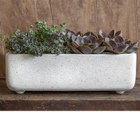 Thumbnail for Campania International Fiber Cement Geo Footed Planter - Terrazzo - (S/4) Urn/Planter Campania International Rectangular 