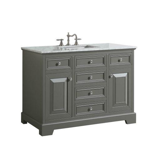 Eviva Monroe 48″ Transitional Bathroom Vanity w/ White Carrara Top Vanity Eviva 