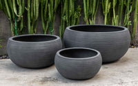 Thumbnail for Campania International Fiber Clay Exton Bowl Planter Urn/Planter Campania International Lead Lite Large 
