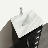 Thumbnail for Eviva Loon 30″ Transitional Bathroom Vanity w/ White Carrara Top & Long Handles Vanity Eviva 
