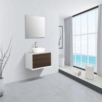 Thumbnail for Eviva Santa Monica 36″ Wall Mount Bathroom Vanity w/ Solid Surface Sink Vanity Eviva Gray Oak 