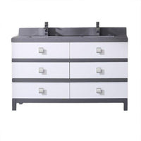 Thumbnail for Eviva Sydney 48 Inch White and Grey Bathroom Vanity with Solid Quartz Counter-top Vanity Eviva 